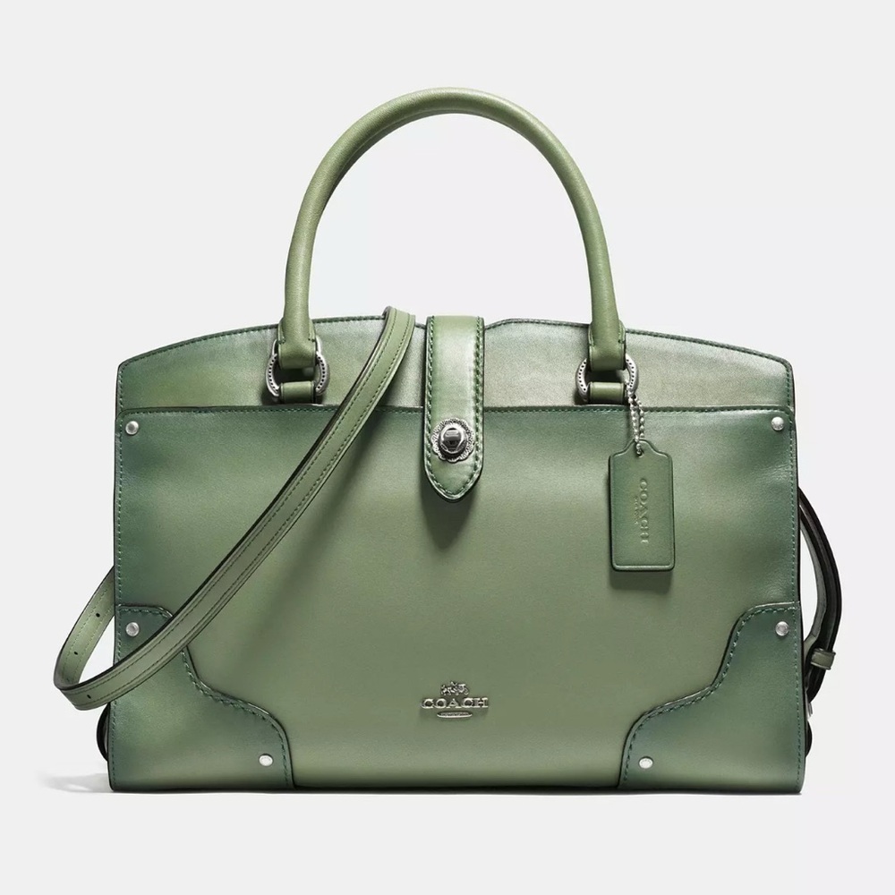Coach Green Leather Handbag